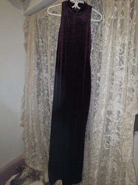 MINKPINK Plum Velvet Sleeveless Maxi Dress